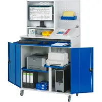 RAU Computerkast type 1100T-M67, B 1100 x D 520 x H 1770 mm, verrijdbaar