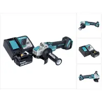 Makita DGA 521 RT1X1 accu haakse slijper 18 V 125 mm X-LOCK Brushless + 1x accu 5,0 Ah + oplader