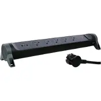 Legrand Verlengkabels, Przedłużacz 6x2PZ 1,5m czarny (1.50 m)
