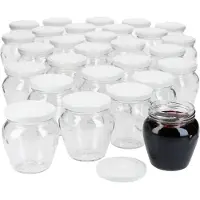 MamboCat Set van 75 jampotjes Vaso Orcio 212ml + To63 deksel wit