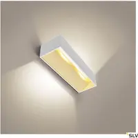 SLV Witte wandspot Logs In L met led