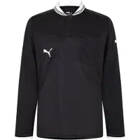 Puma Heren Scheidsrechtershirt met lange mouwen (Zwart)