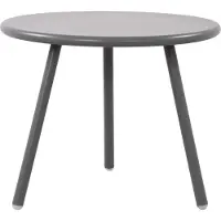 CLP Berea Salontafel - Rond - Loungetafel - voor buiten en binnen - Weerbestendige en UV-bestendige tuintafel - Bijzettafel voor buite donkergrijs