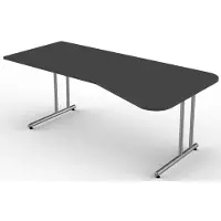 Kerkmann Büromöbelfabrik Bureau Profi antraciet 195cm golf
