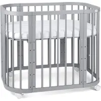 Waldin Multifunctioneel 5 in 1 Babybed / peuterbed incl. matras - Grijs