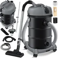 MASKO Alleszuiger 6IN1 Nat- en Droogzuiger 2300W + stopcontact, Blaasfunctie, Droog- & natzuigen | Industriële stofzuiger vuilreservoir 30L Bouwstofzuiger - Grijs
