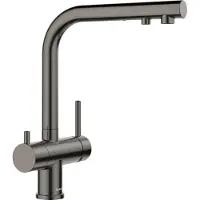 BLANCO Keukenmengkraan van het merk , model FONTAS II, met filterfunctie, in de kleur satijn donkerstaal, artikelnummer 527736