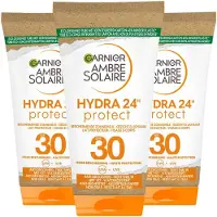 Garnier 3x Ambre Solaire Hydra 24 Zonnebrandmelk Spf 30 50 Ml