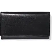 HEMA Portemonnee met flap leer zwart n