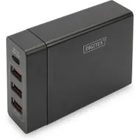 Digitus Lader - - DA-10195 - 20 V - 3 USB-poorten - 1 USB-C-poort - 1,2 m Zwart