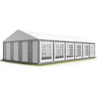 TOOLPORT Partytent 6x12 m, PVC 700, grijs wit