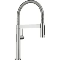 BLANCO Keukenmengkraan, wit, met handdouche, model CULINA-S II MINI SENSOR, roestvrij staal, geborsteld, artikelnummer 527466