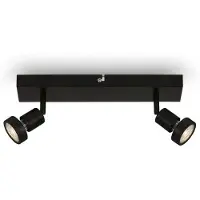 Briloner LED plafondlamp spots draaibaar 5W incl. 2xGU10 3000K zwart
