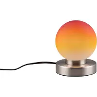 TRIO Tafellampje Prinz Ii nikkel met oranje glas