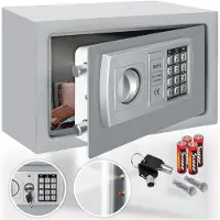 Kesser Elektronische Kluis met cijferslot Safe 31x20x20cm LED-display Staal grendel Klusje - Zilver
