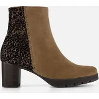 Gabor Leopard Enkellaarsjes cognac Suede Maat 42.5