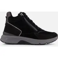 Gabor Rollingsoft Veterboots zwart Suede Maat 4