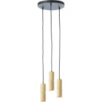 Brilliant 3-lichts hanglamp Marty Ø 30cm goud