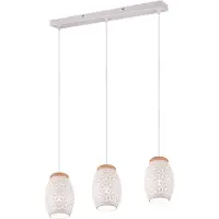 TRIO REALITY BIDAR - Hanglamp - Wit mat - excl. 3x E27 28W