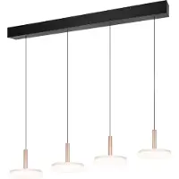 TRIO 4-lichts led hanglamp Celeste wit glas
