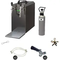 Ich-zapfe Compleetset Biertapinstallatie Stream 50 met 2-lijns droogkoeler, 50 l/u, incl. CO2-fles