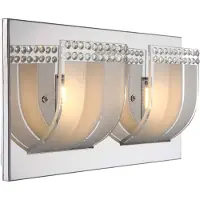 Globo Wandlamp kristallen Wandlamp slaapkamerlamp glas, helder gesatineerd, 2x LED 3W 300Lm warm wit, LxBxH 30x16x9 cm
