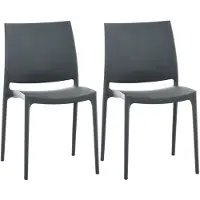 CLP Maya Set van 2 Stoelen donkergrijs