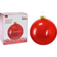 Detexpol Kerstbal opblaasbaar 65 cm rood