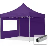 TOOLPORT 3x3 m Easy up partytent, ECONOMY alu 32mm met zijwanden (panorama), paars