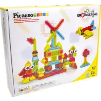 PicassoTiles Tactic Picasso Tiles - Constructiespeelgoed - Hedgehog Building Blocks - Bouwspeelgoed - STEM Speelgoed - Creatief Bouwspeelgoed - 112-Delig - Vanaf 3 Jaar