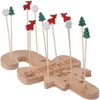 Eh Excellent Houseware - Kerst serveerplateau - Kerstdecoratie - Tapasplank - Tapasprikkers