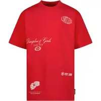 Raizzed T-shirt rood Jongens Katoen Ronde hals Printopdruk - maat 128