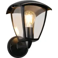 TRIO VENTA - Wandlamp - Zwart mat - excl. 1x E27 4 W - Wandmontage - Buitenverlichting - IP44