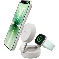 Belkin Boostcharge Pro 2-in-1 Magnetische Draadloze Oplader Qi2 25w - Zand