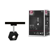 Paulmann Cube 230V-railsysteem lamp URail LED vast ingebouwd 8 W LED Zwart (mat), Chroom