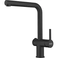 Franke kraan ACTIVE L TWIST, zwarte matte afwerking, met vast uitloop / Keukenmengkraan / Éénhendelmengkraan