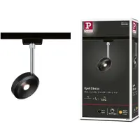 Paulmann Discus 230V-railsysteem lamp URail LED vast ingebouwd 5 W LED Zwart (mat), Chroom