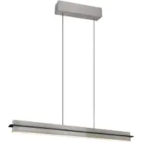 TRIO EMERSON - Hanglamp - Nikkel mat - incl. 1x SMD 22 W - 4-stappen TOUCH dimmer - Traploos instelbare lichtkleur - Geheugen functie - Traploos in hoogte verstelbaar