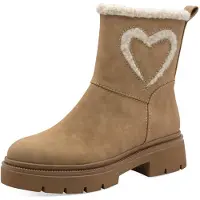 Marco Tozzi Enkellaarsjes camel / wolwit