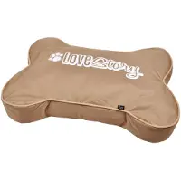 Love Story Kussen voor honden, merk FAT DOG, afmetingen 100 x 70 x 15 cm, kleur taupe