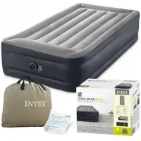 Intex 64132ND Opblaasbaar luchtbed DuraBeam Deluxe Pillow Twin, 99x191x42 cm, met geïntegreerde pomp