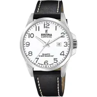 Festina Horloge Swiss Made White - Black