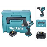 Makita DHP 489 G1J accu-klopboormachine 18 V 73 Nm borstelloos + 1x accu 6,0 Ah + Makpac - zonder oplader
