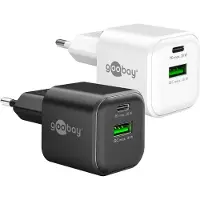 Goobay USB multipoort snellader | 2 poorten | USB-A & USB-C | 20W | GaN | Power Delivery | Wit