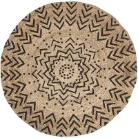 Atmosphera Tapijt Rond Grafische Patronen Jute D120