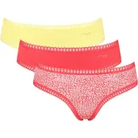 Sloggi Women GO Crush Hipster (3-pack) - dames slip - geel - oranjerood - print