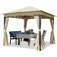 TOOLPORT Tuinpaviljoen Sunset Classic crème, 3x3m