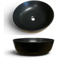 Casajoy Waskom 41x14 cm keramiek nero round zwart