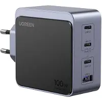 UGREEN Nexode X565 100 W GaN-snellader met 4 poorten: 3x USB-C, 1x USB-