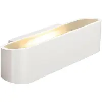 SLV 151411 OSSA R7s 300: Ovaal wandlamp, wit, R7s, 118mm, max. 120W, op- en neerwaarts gericht licht